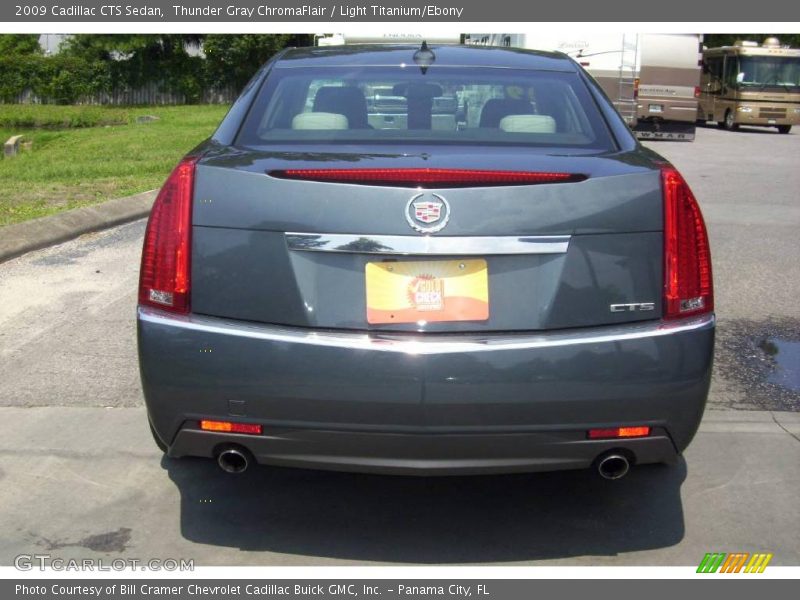 Thunder Gray ChromaFlair / Light Titanium/Ebony 2009 Cadillac CTS Sedan