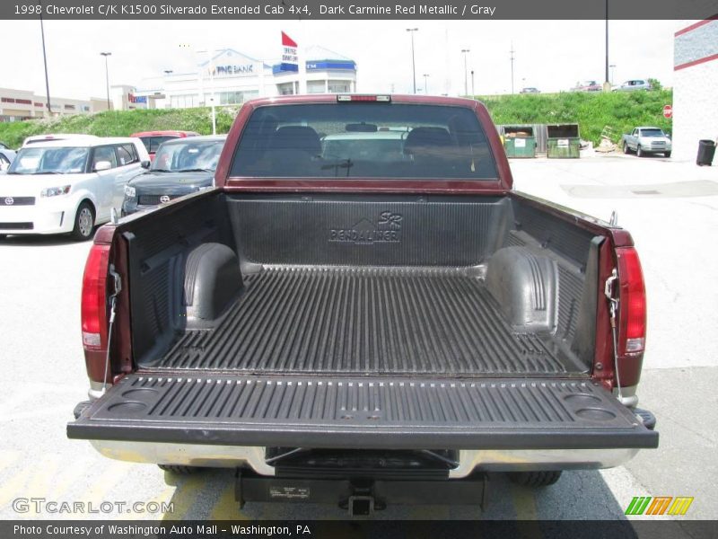 Dark Carmine Red Metallic / Gray 1998 Chevrolet C/K K1500 Silverado Extended Cab 4x4