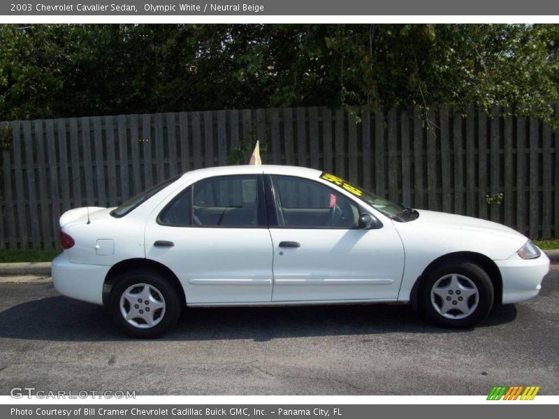 Olympic White / Neutral Beige 2003 Chevrolet Cavalier Sedan