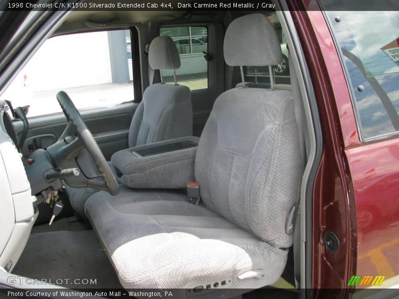 Dark Carmine Red Metallic / Gray 1998 Chevrolet C/K K1500 Silverado Extended Cab 4x4