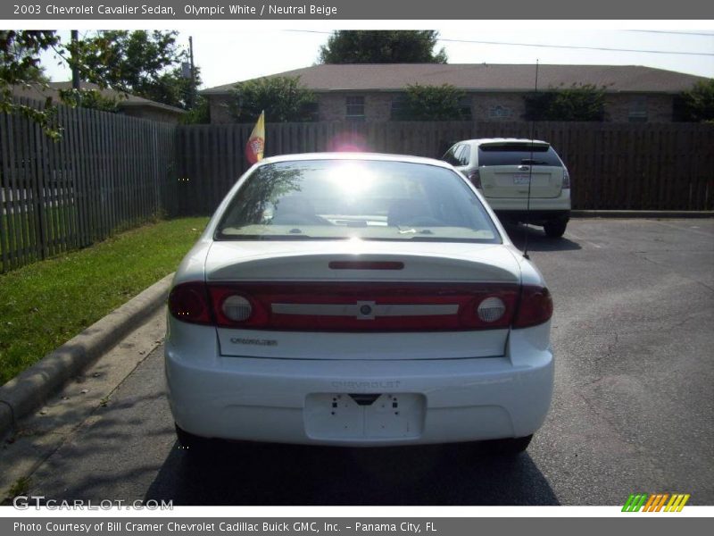 Olympic White / Neutral Beige 2003 Chevrolet Cavalier Sedan