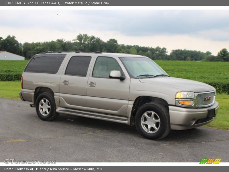 Pewter Metallic / Stone Gray 2002 GMC Yukon XL Denali AWD