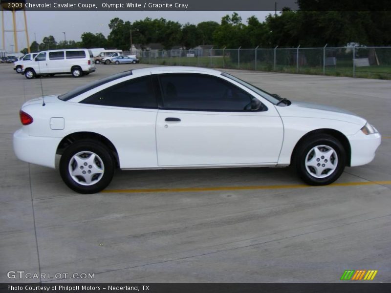 Olympic White / Graphite Gray 2003 Chevrolet Cavalier Coupe
