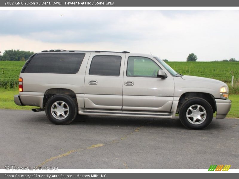 Pewter Metallic / Stone Gray 2002 GMC Yukon XL Denali AWD
