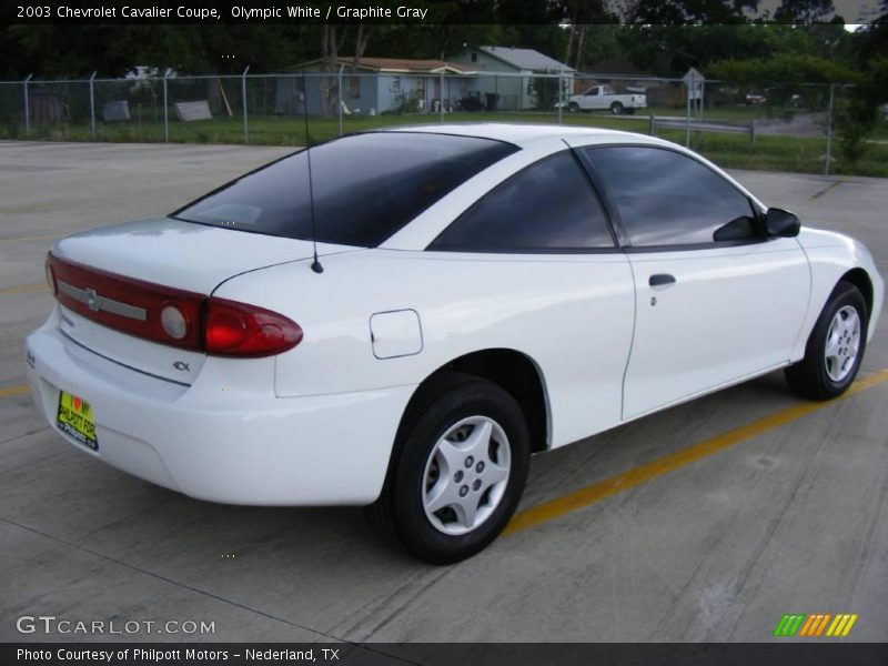 Olympic White / Graphite Gray 2003 Chevrolet Cavalier Coupe