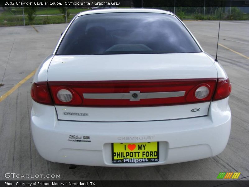 Olympic White / Graphite Gray 2003 Chevrolet Cavalier Coupe