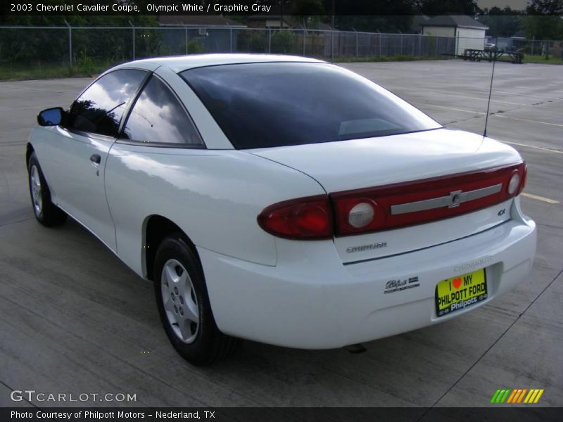 Olympic White / Graphite Gray 2003 Chevrolet Cavalier Coupe