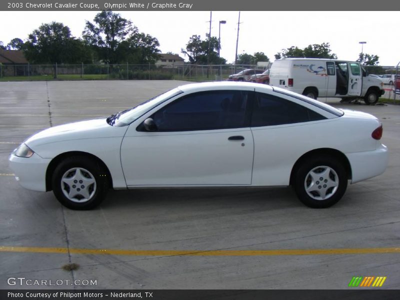 Olympic White / Graphite Gray 2003 Chevrolet Cavalier Coupe