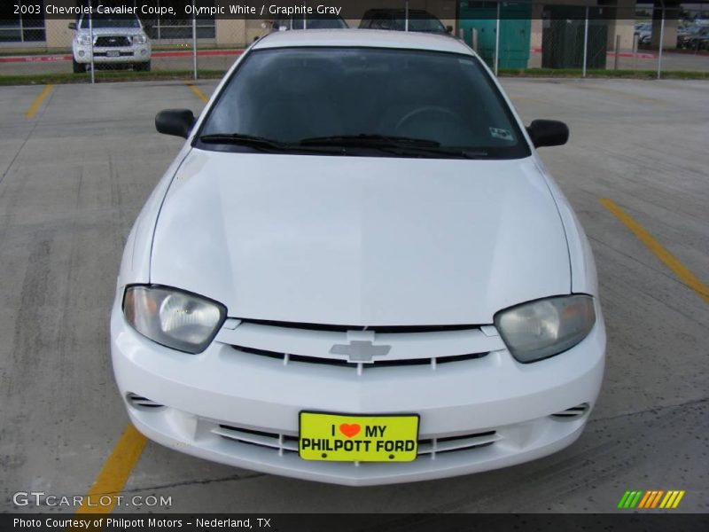 Olympic White / Graphite Gray 2003 Chevrolet Cavalier Coupe