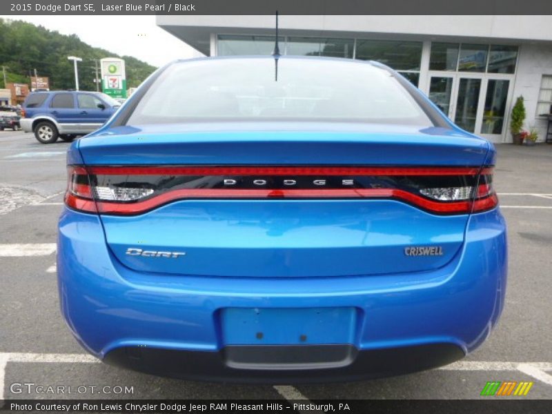 Laser Blue Pearl / Black 2015 Dodge Dart SE