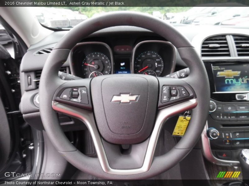 Ashen Gray Metallic / Jet Black 2016 Chevrolet Malibu Limited LT
