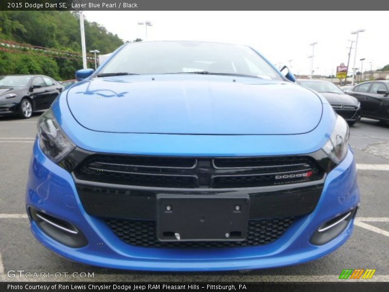 Laser Blue Pearl / Black 2015 Dodge Dart SE