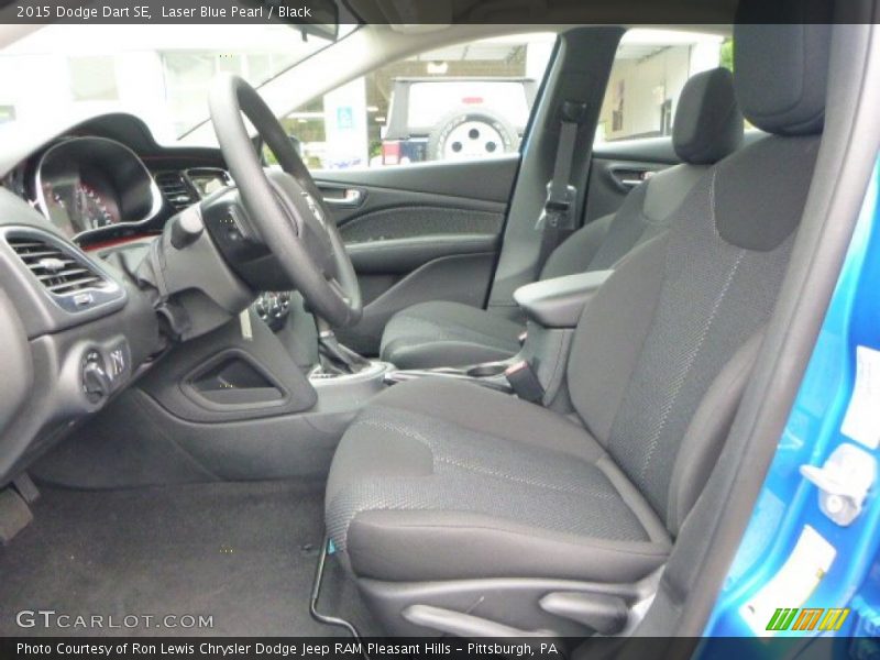 Laser Blue Pearl / Black 2015 Dodge Dart SE