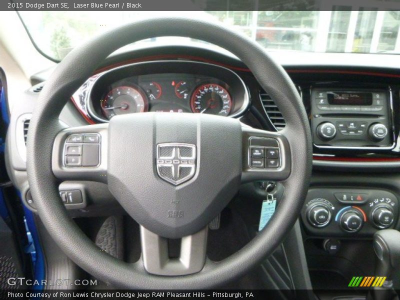 Laser Blue Pearl / Black 2015 Dodge Dart SE