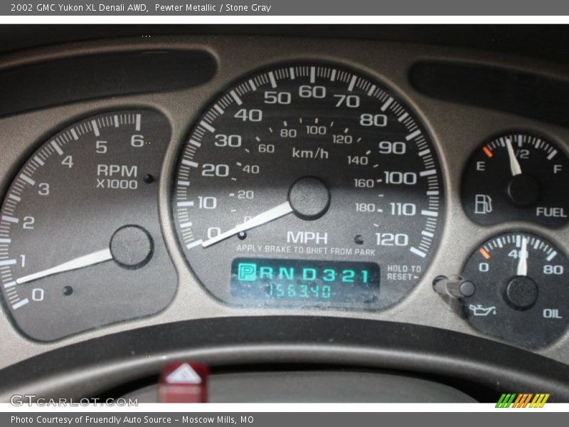 Pewter Metallic / Stone Gray 2002 GMC Yukon XL Denali AWD