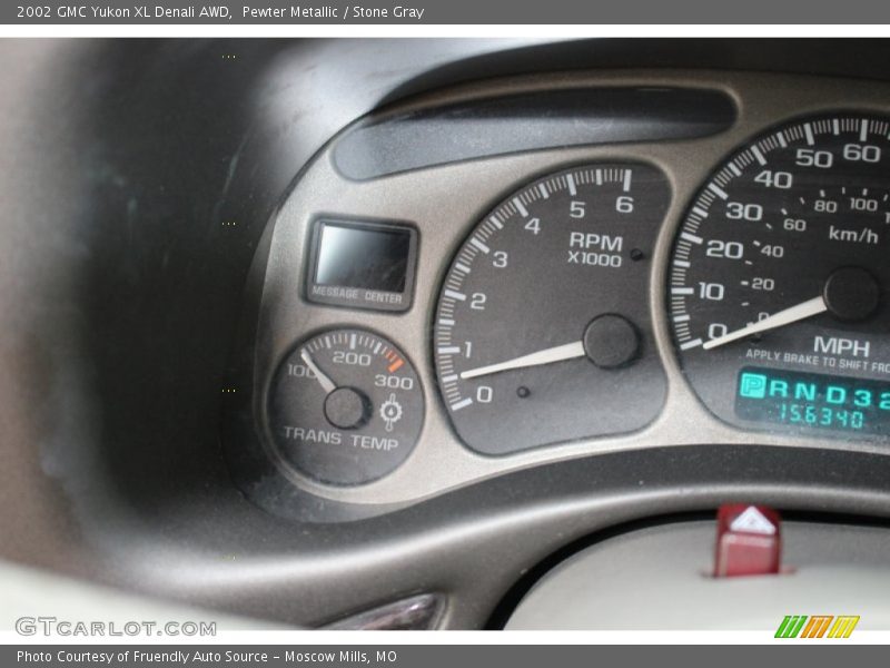 Pewter Metallic / Stone Gray 2002 GMC Yukon XL Denali AWD