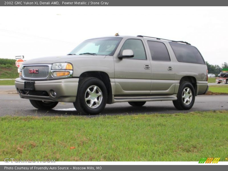 Pewter Metallic / Stone Gray 2002 GMC Yukon XL Denali AWD