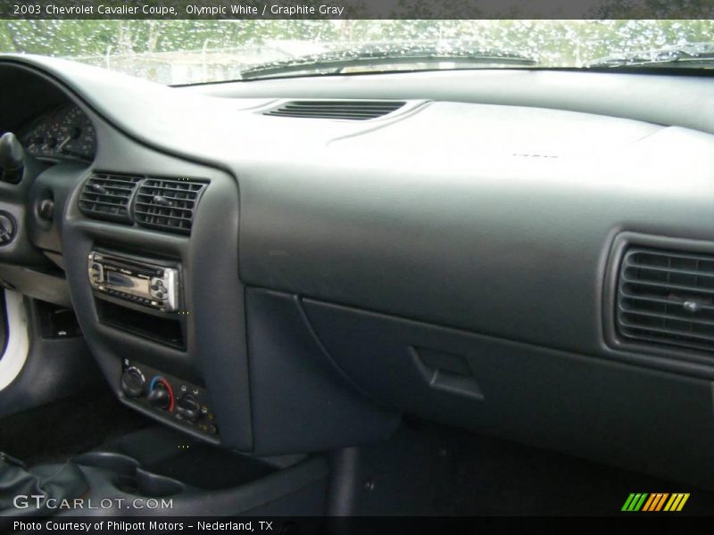 Olympic White / Graphite Gray 2003 Chevrolet Cavalier Coupe