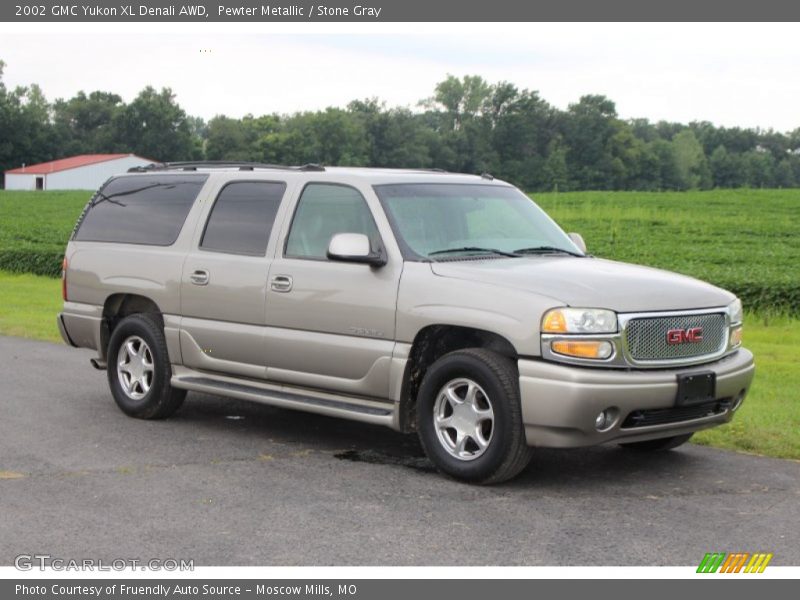 Pewter Metallic / Stone Gray 2002 GMC Yukon XL Denali AWD