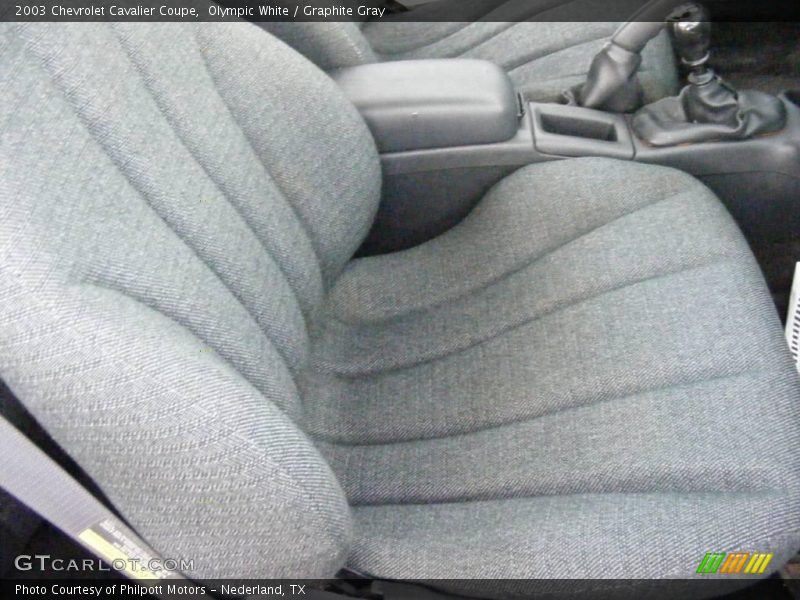 Olympic White / Graphite Gray 2003 Chevrolet Cavalier Coupe