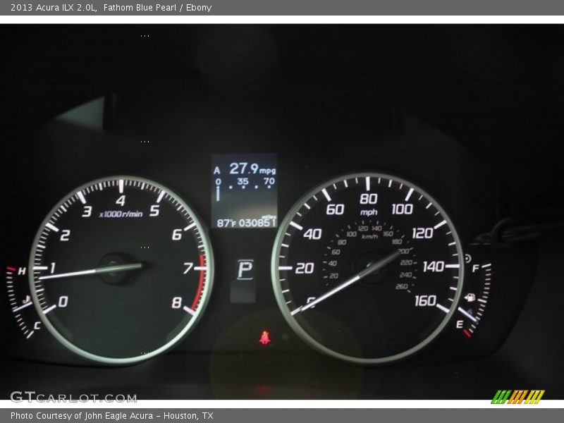 Fathom Blue Pearl / Ebony 2013 Acura ILX 2.0L