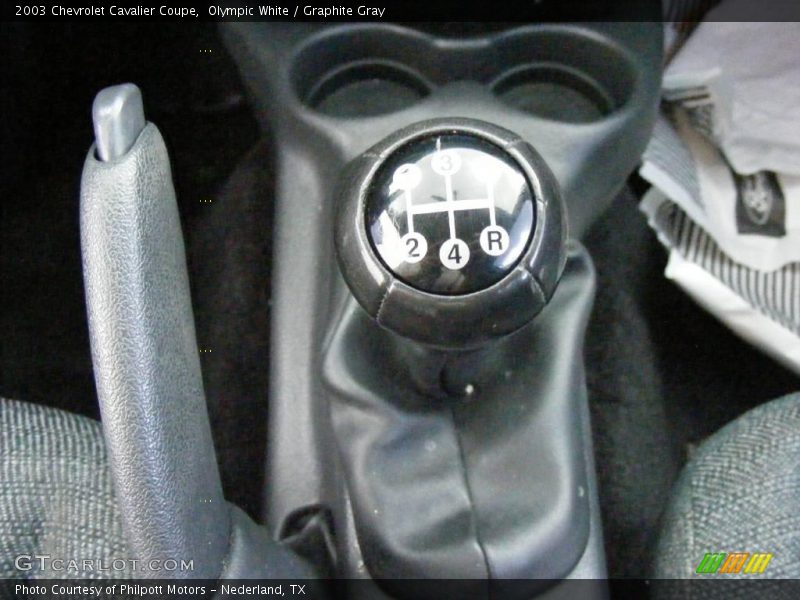 Olympic White / Graphite Gray 2003 Chevrolet Cavalier Coupe