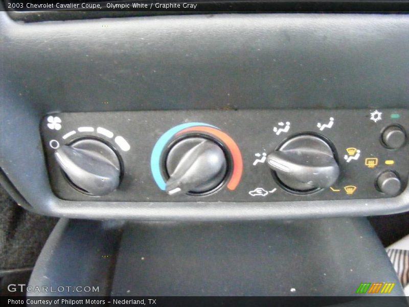 Olympic White / Graphite Gray 2003 Chevrolet Cavalier Coupe