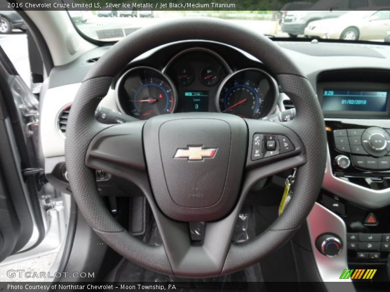 Silver Ice Metallic / Jet Black/Medium Titanium 2016 Chevrolet Cruze Limited LS