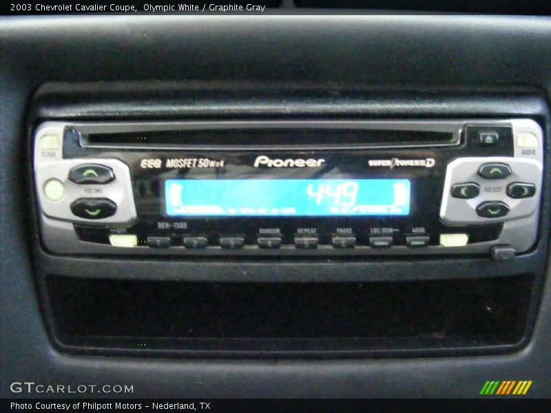 Olympic White / Graphite Gray 2003 Chevrolet Cavalier Coupe