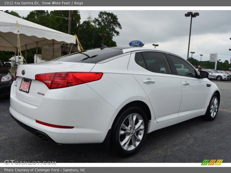 Snow White Pearl / Beige 2012 Kia Optima EX