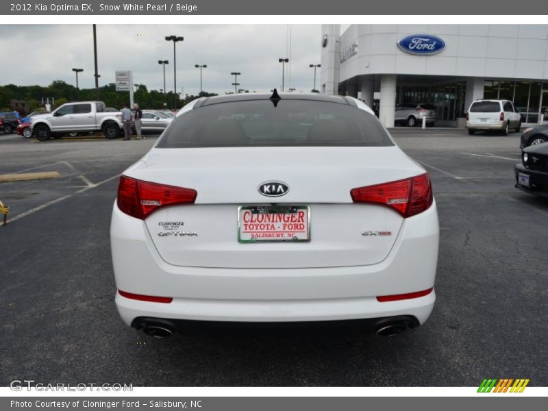 Snow White Pearl / Beige 2012 Kia Optima EX