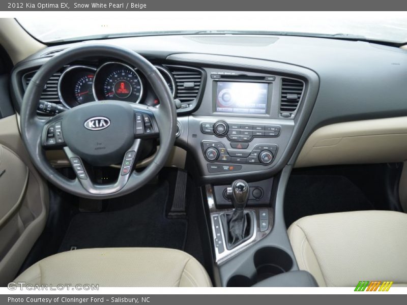 Snow White Pearl / Beige 2012 Kia Optima EX