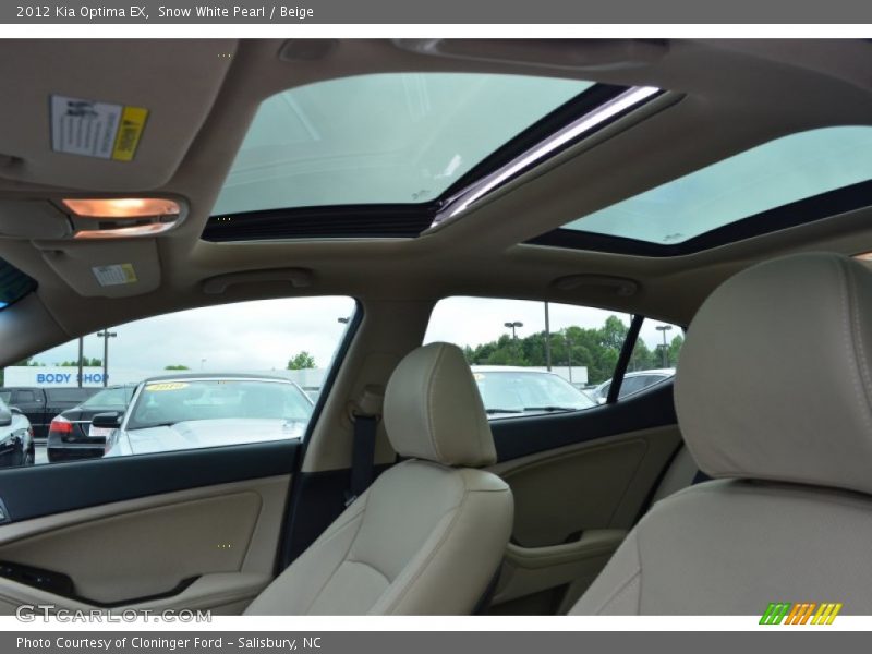 Snow White Pearl / Beige 2012 Kia Optima EX