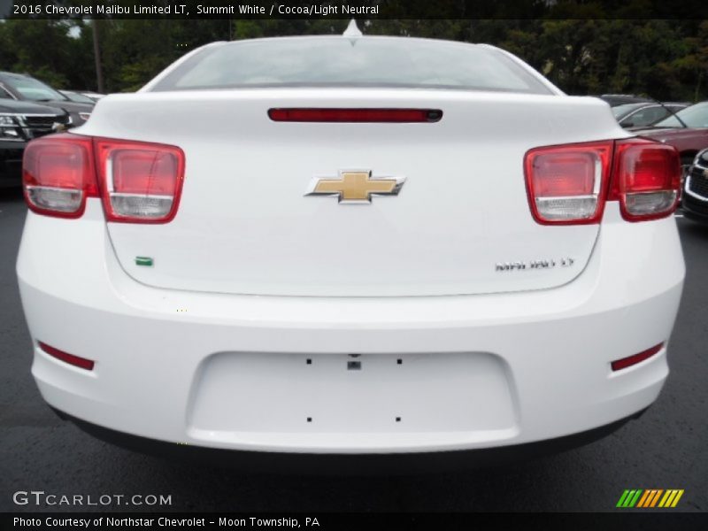Summit White / Cocoa/Light Neutral 2016 Chevrolet Malibu Limited LT