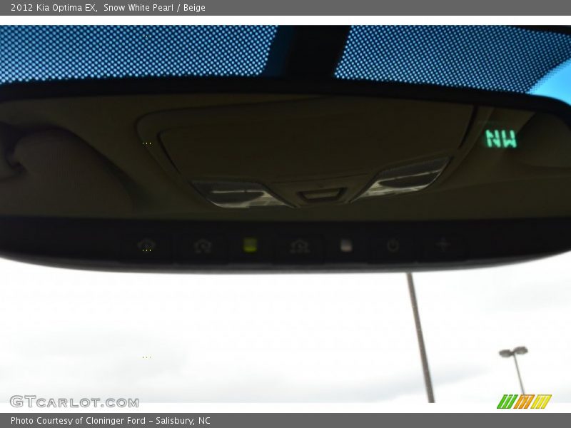 Snow White Pearl / Beige 2012 Kia Optima EX