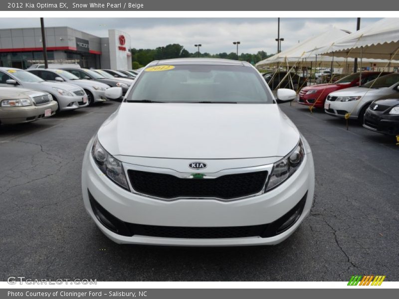 Snow White Pearl / Beige 2012 Kia Optima EX