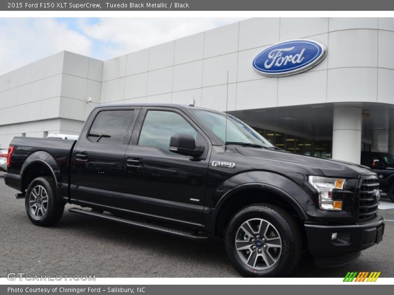 Tuxedo Black Metallic / Black 2015 Ford F150 XLT SuperCrew