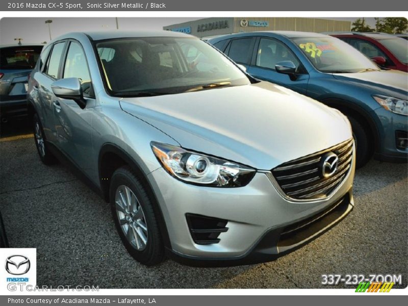 Sonic Silver Metallic / Black 2016 Mazda CX-5 Sport