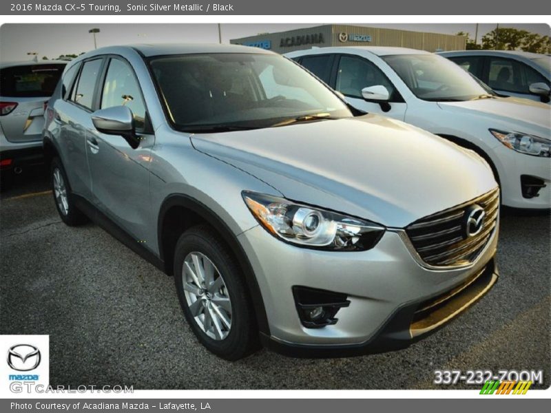 Sonic Silver Metallic / Black 2016 Mazda CX-5 Touring