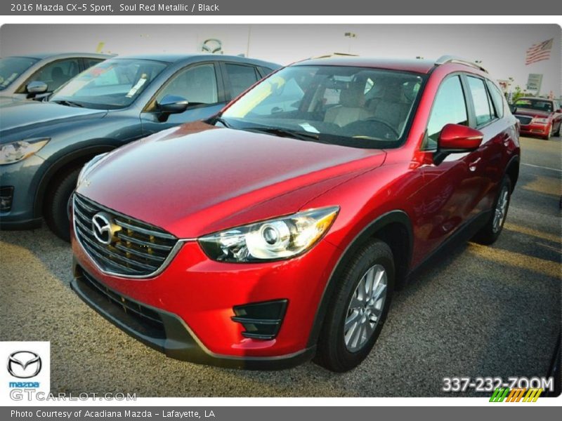 Soul Red Metallic / Black 2016 Mazda CX-5 Sport