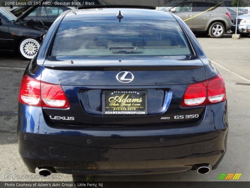 Obsidian Black / Black 2008 Lexus GS 350 AWD
