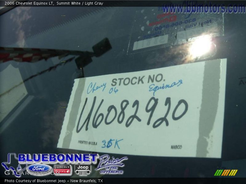 Summit White / Light Gray 2006 Chevrolet Equinox LT