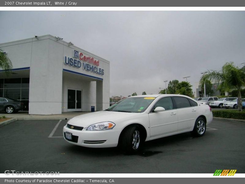 White / Gray 2007 Chevrolet Impala LT