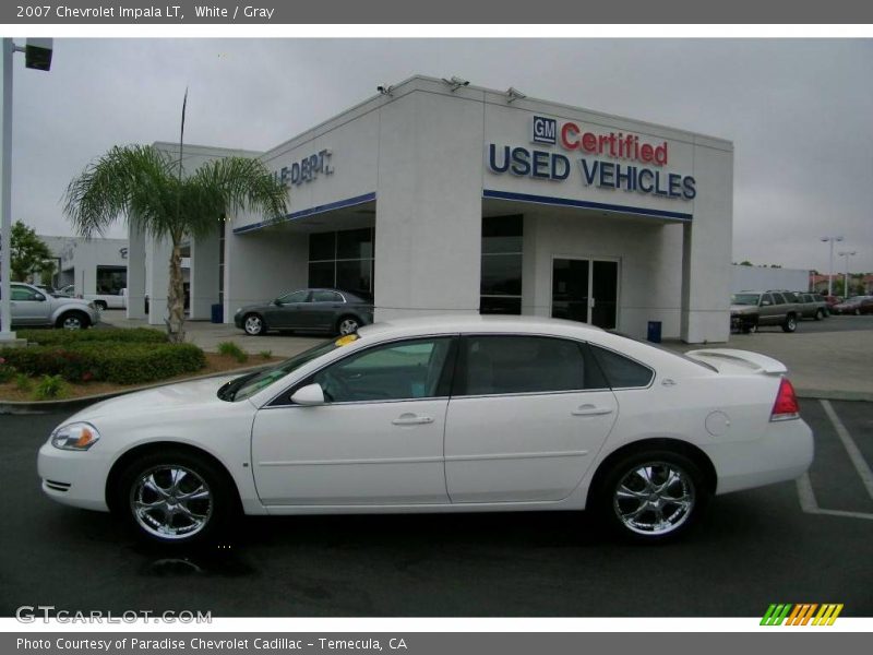 White / Gray 2007 Chevrolet Impala LT