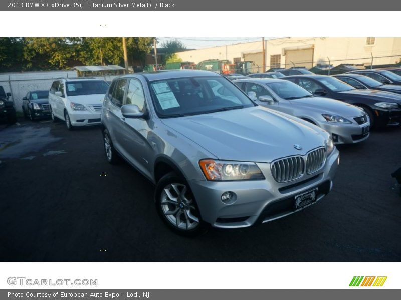 Titanium Silver Metallic / Black 2013 BMW X3 xDrive 35i