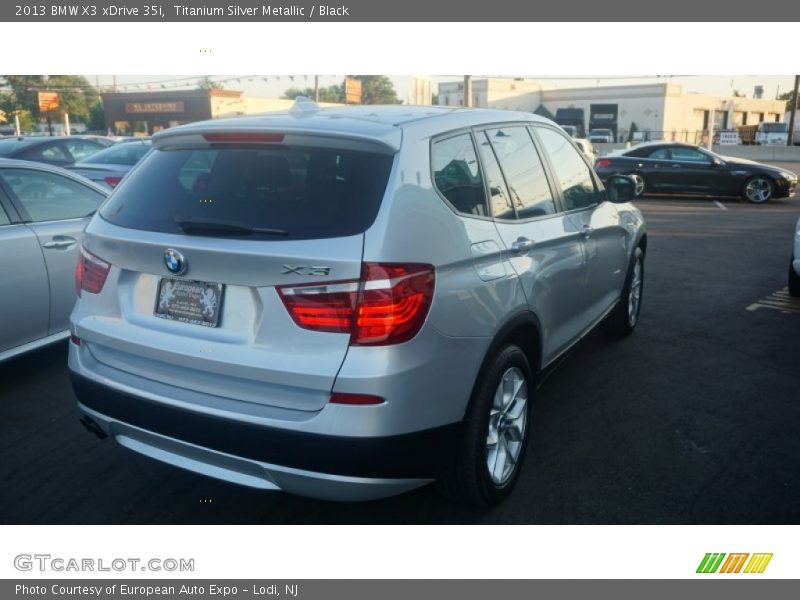 Titanium Silver Metallic / Black 2013 BMW X3 xDrive 35i