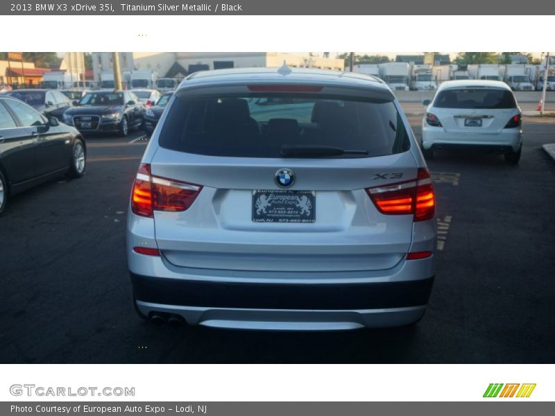 Titanium Silver Metallic / Black 2013 BMW X3 xDrive 35i
