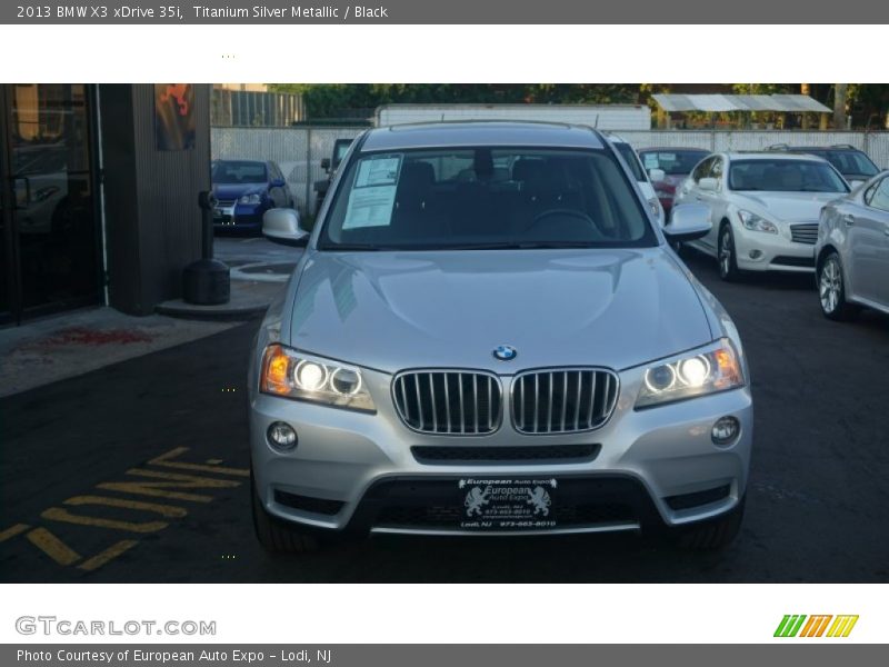 Titanium Silver Metallic / Black 2013 BMW X3 xDrive 35i