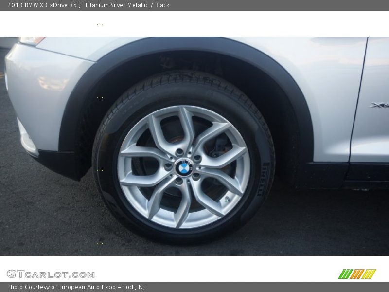 Titanium Silver Metallic / Black 2013 BMW X3 xDrive 35i