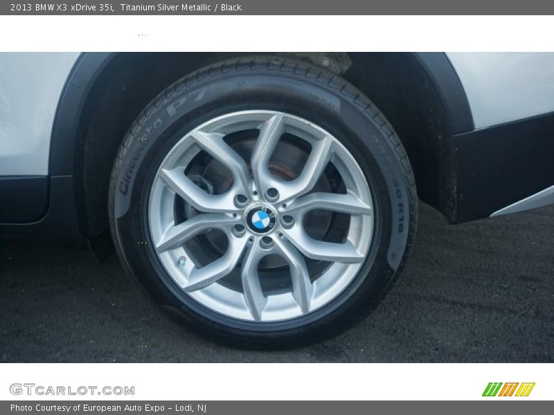 Titanium Silver Metallic / Black 2013 BMW X3 xDrive 35i